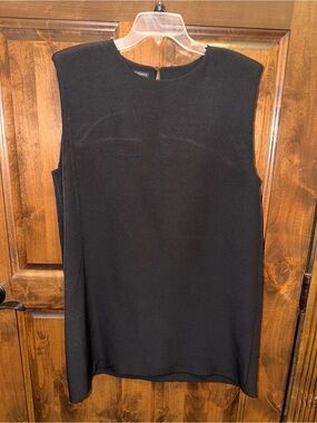 Zara Black Sleeveless Crewneck Shift Dress